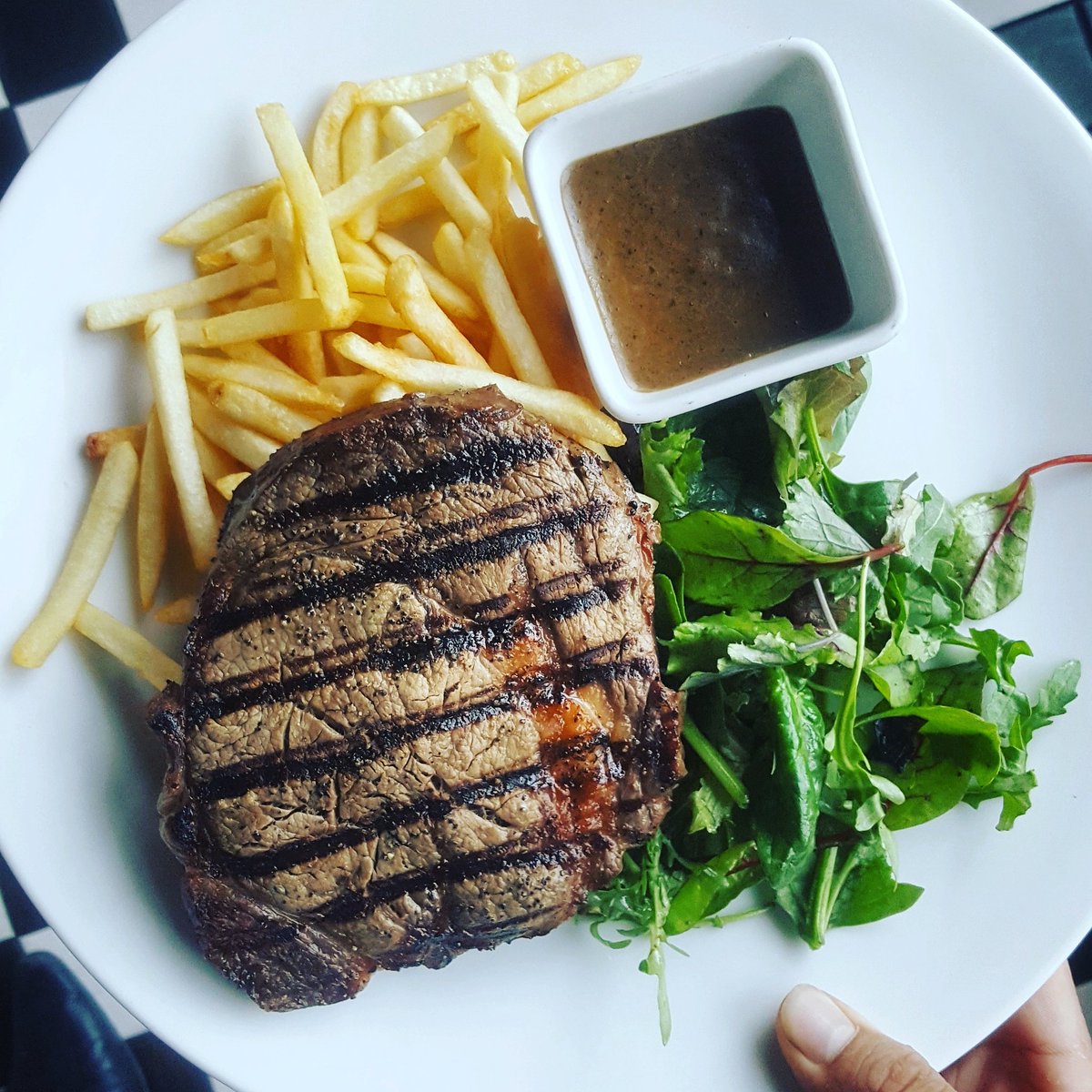 Boma_Green's tweet photo. Guys. Ribeye won our steak poll and is back on the menu!
This means the return of Ribeye Mondays! Slab of seak, sides AND wine for a steal. Great if you're on a budget this January...
#foodporn #ribeyemondays
#steaknight #steak #bomarestaurants https://t.co/zZQxSBQoGU