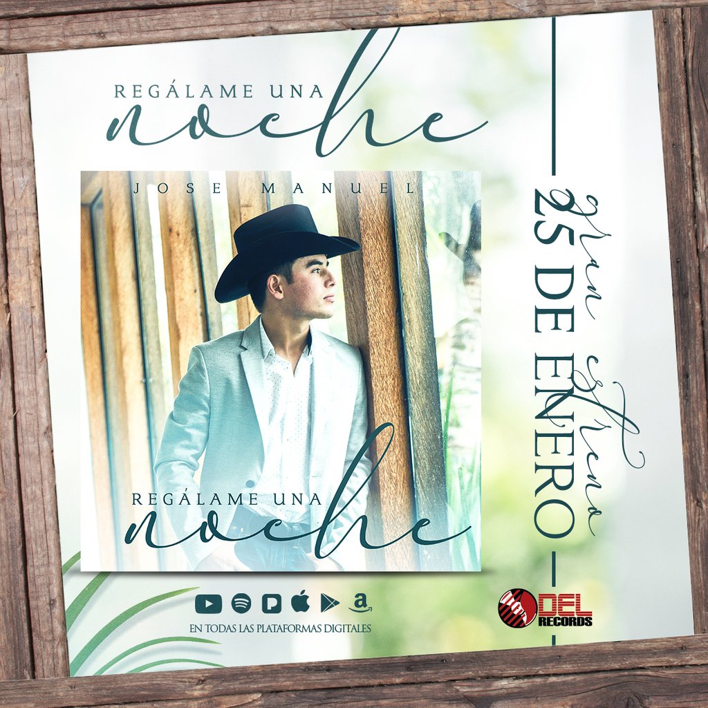 delrecords's tweet photo. Doble Sorpresa ▶️💿
En Menos De Una Semana "Regálame Una Noche," Estara Disponible En Todas Las Plataformas Digitales En 2 Versiones!!🎧

#DelRecords 🔴 #JMLC #JoseManuel #RegalameUnaNoche #RegalameUnaNocheBanda https://t.co/XNkK0iFUXS