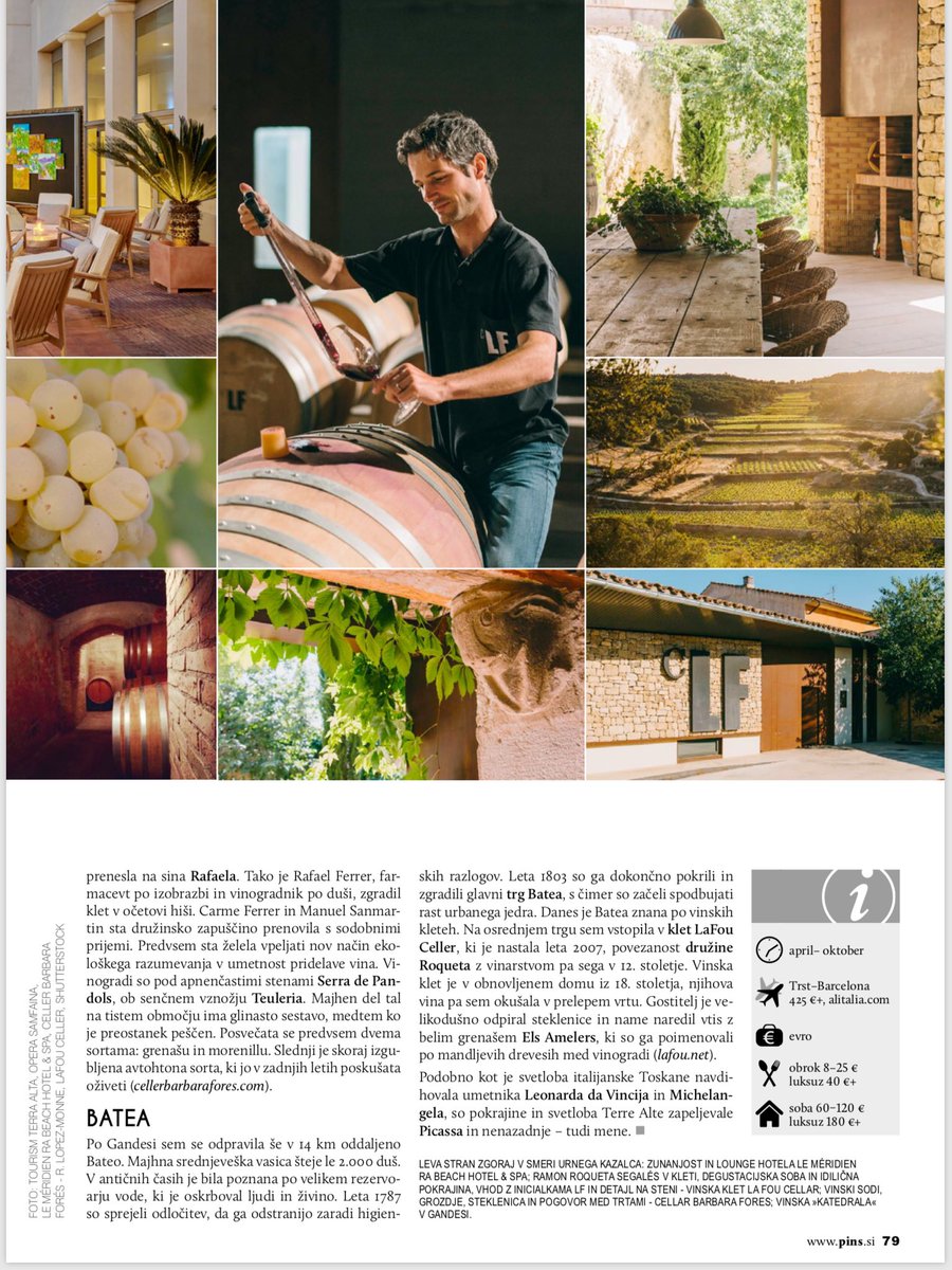 CBarbaraFores's tweet photo. @potovanjainstil travels to #catalonia and dedicates a small space to Terra Alta, his wines and his gastronomy. Abrisa't traveling from home to Slovenia, by the hand of @BarbaraRepovs . Thanks Bàrbara ❤️

#TerraAlta #terresdelebre #catalunya #ViCatalà #abrisat #wine https://t.co/dvYdBxxnXw