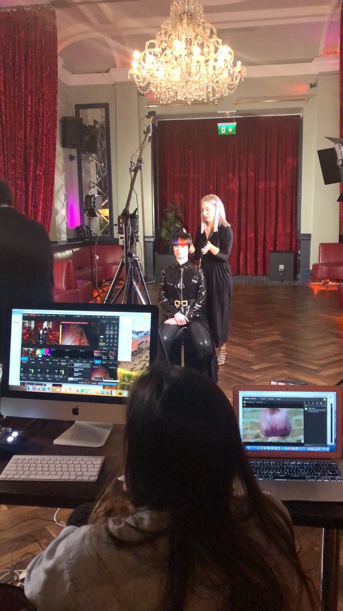 HouseofColourIE's tweet image. And we are LIVE #bts of hairdresser live broadcast this day last week where Olive our creative director spoke about #colourcode