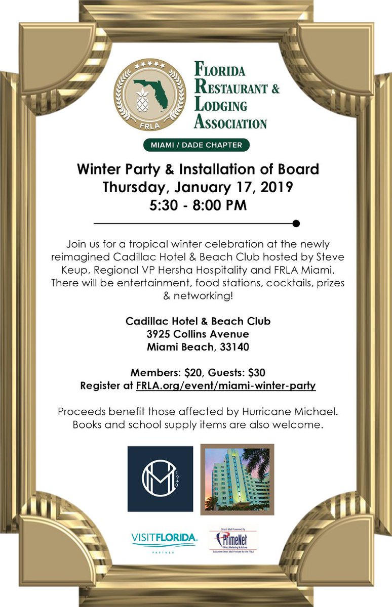 FRLAnews's tweet photo. #FRLAMIA Upcoming Events at @CadillacHotelMB & @BiltmoreHotel - https://t.co/4s5NcafNIW #JoinFRLA https://t.co/c7oEcSpDgh