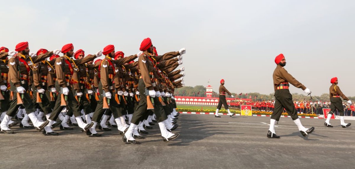 AnupamPKher's tweet photo. “Our flag does not fly because the wind moves it, it flies with the last breath of each soldier who died protecting it.” Wishing the amazing #IndianArmy @adgpi a very happy 71st #ArmyDay. Thank you for your duty and sacrifices for us civilians. Jai Hind. 🙏🇮🇳 https://t.co/qNGnj9WoD7