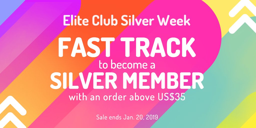 YesStyle's tweet photo. Elite Club Silver Week! Fast track to become Silver Member! Simply place an order above US$35!🥈
This week ONLY🔥! Shop here NOW: https://t.co/rz7tlhbIto
#YesStyle #Silvermembership #EliteClub #newyearoffer https://t.co/FG833ot1Zq