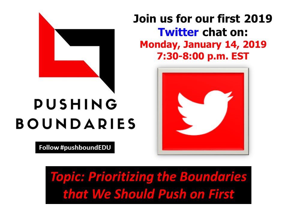 pushboundEDU's tweet image. 5 Powerful Questions, 30 Short Minutes. Join us tonight at 6:30 CST/7:30EST with our team as we push educational boundaries together! #pushboundedu @EduGladiators @edu_match @1stEdResources @DreamDirectors #thefutureproject @RickJetter @RebeccaCoda