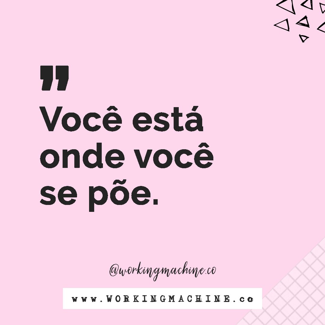 workingmachine_'s tweet image. Tenha metas e objetivos muito claros, visualize com detalhes onde você quer chegar. E o mais importante: acredite em você, tenha coerência e persistência!