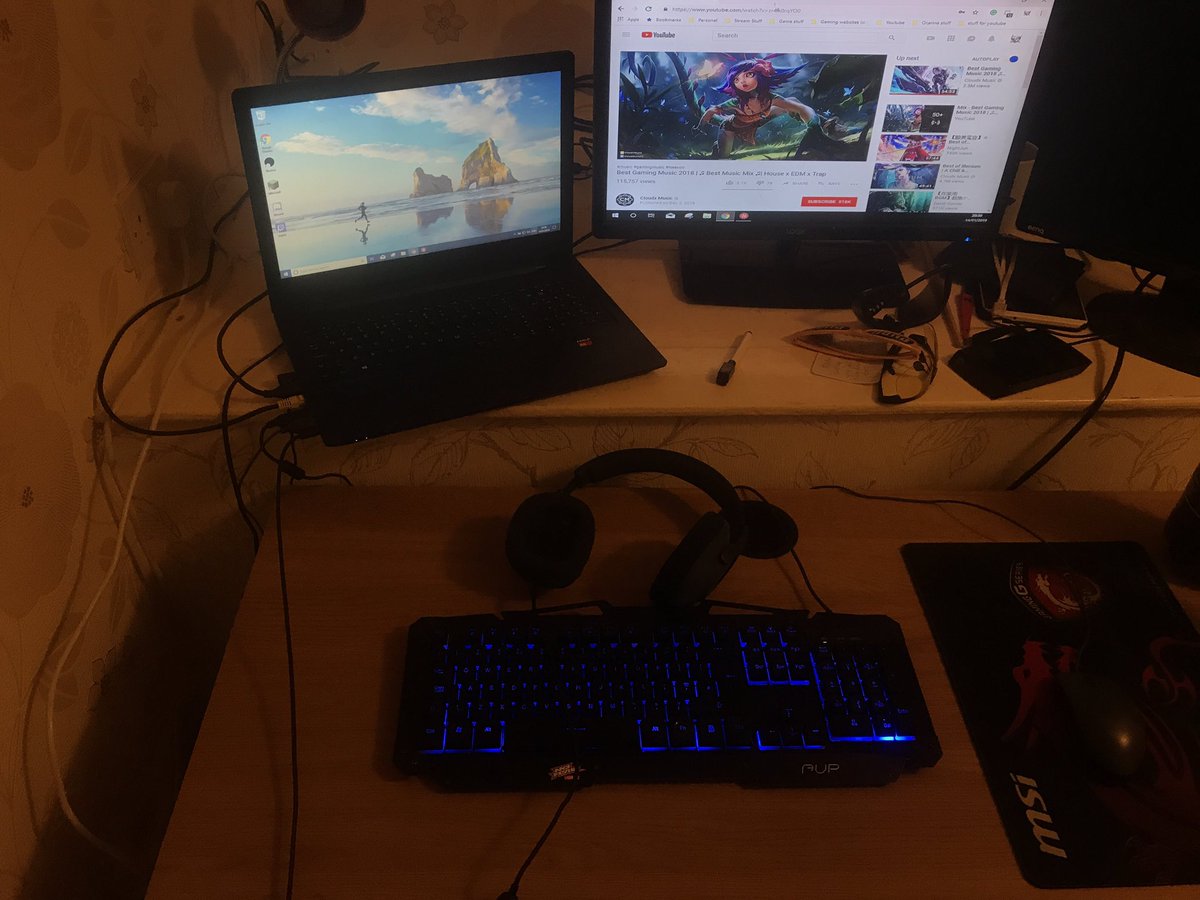 SirMarks1990's tweet photo. Ok so my main rig/pc has gone to the shop to be fixed & looks like it be a while till I get it back so setting up a temporary PC station which might cover for the loss. I may be down but I’m far by out 😉. Trust me I will be back streaming soon just watch 😁 #climbingback #twitch https://t.co/0uvNvpWxmb