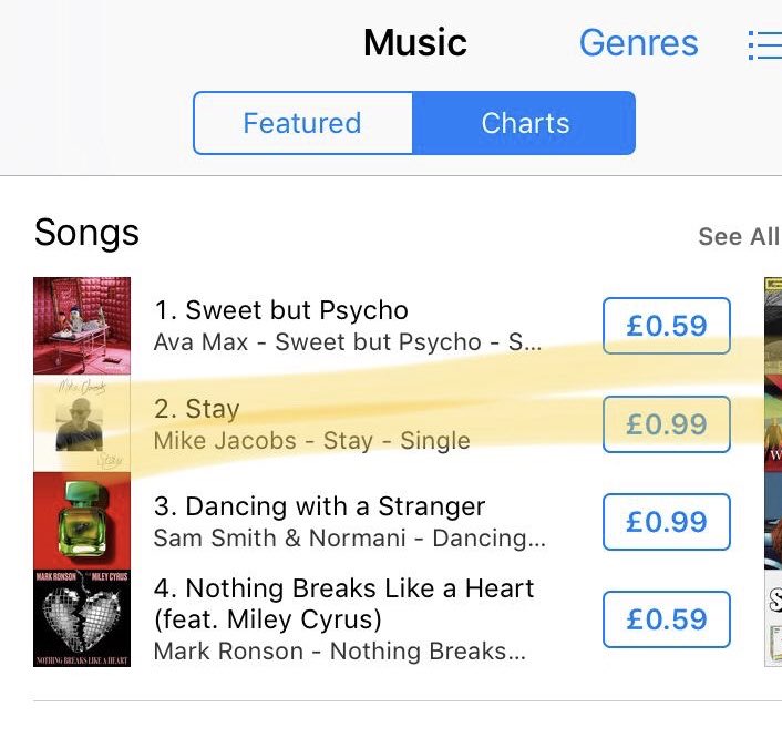#mikejacobs is #number2 in the #itunescharts THIS IS AMAZING. We’re in wonderful shock!!! Thanks to everyone for your support - keep on sharing and downloading the song: itunes.apple.com/gb/album/stay-…