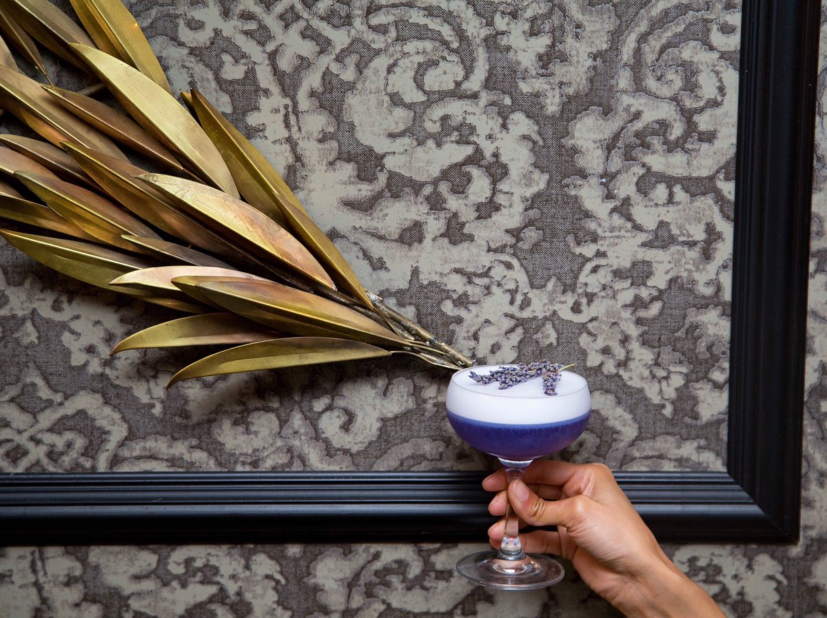 Jump into the week with a deliciously extravagant cocktail... Lavender Girl 💜 Crafted with <a href="/BombaySapphire/">Bombay Sapphire</a> #Gin, Grapefruit infused Blue Peaflower Tea, Lime &amp; Egg White