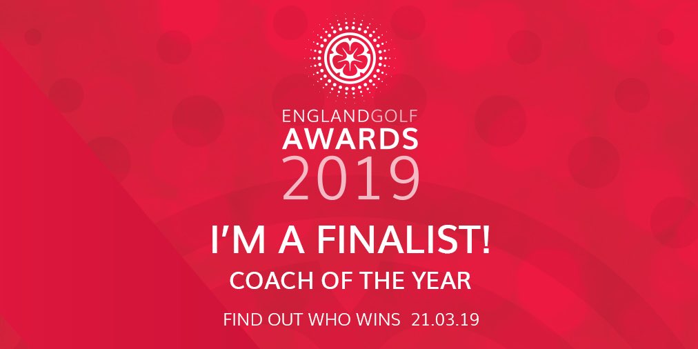 mjgolfpro's tweet photo. Honoured to be a finalist in the nominations for the England Golf Coach of the Year award! Massive thanks to all involved in my nomination. Fingers crossed for the 21st March 🤞 https://t.co/MvrMoYlbnL