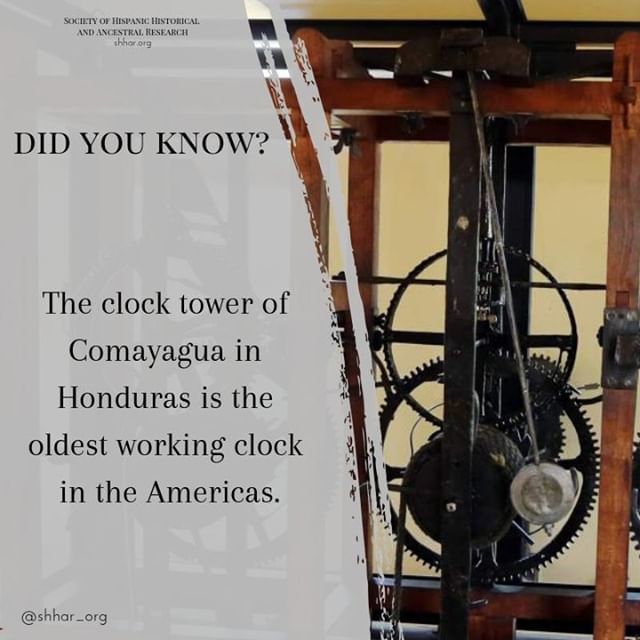 shhar_org's tweet photo. Did you know?
The clock tower of Comayagua in Honduras is the oldest working clock in the Americas.

#didyouknow #funfact #factoftheday #shhar #genealogy #comayagua #honduras #clock #ticktock https://t.co/Gn4aKdUKWu