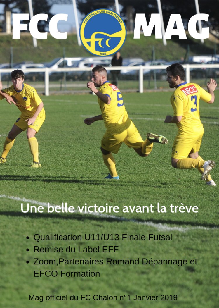FCChalon's tweet photo. 📌🗞 DÉCOUVREZ EN EXCLUSIVITE LE FCC MAG 1️⃣ de cette saison  ! 

Un point complet sur la vie du club, des jeunes aux seniors, les événements et nos partenaires qui nous soutiennent !

https://t.co/zMPywtArZc

Bonne lecture 💙💛 https://t.co/gQrv7piUrP
