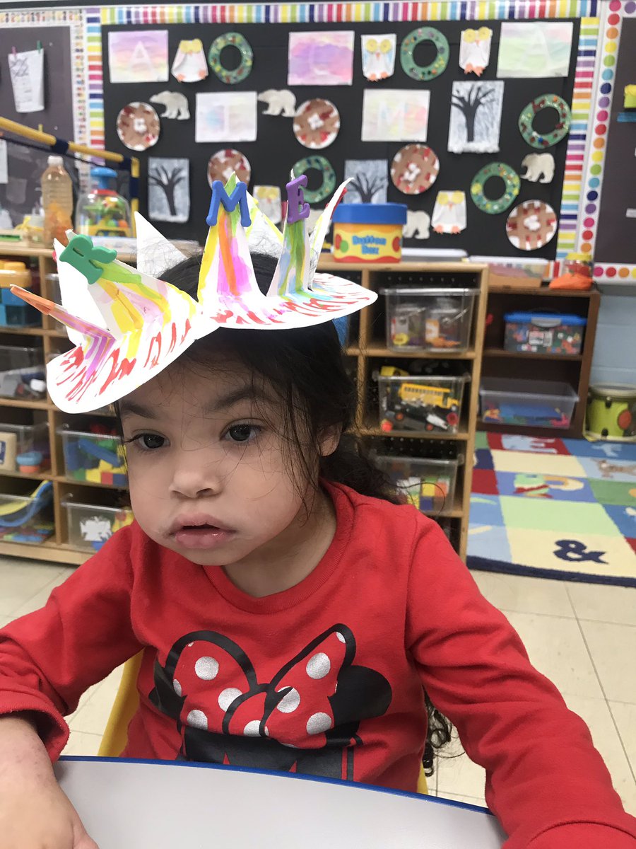 faustisprek's tweet photo. Cutting on a line, coloring, folding, peeling, &amp; sticking. We had so much fun in our OT group making crowns!!!  #preschool #HTSDdifferenceMakers #HTSDpride #OT https://t.co/XUiaSmKG1S