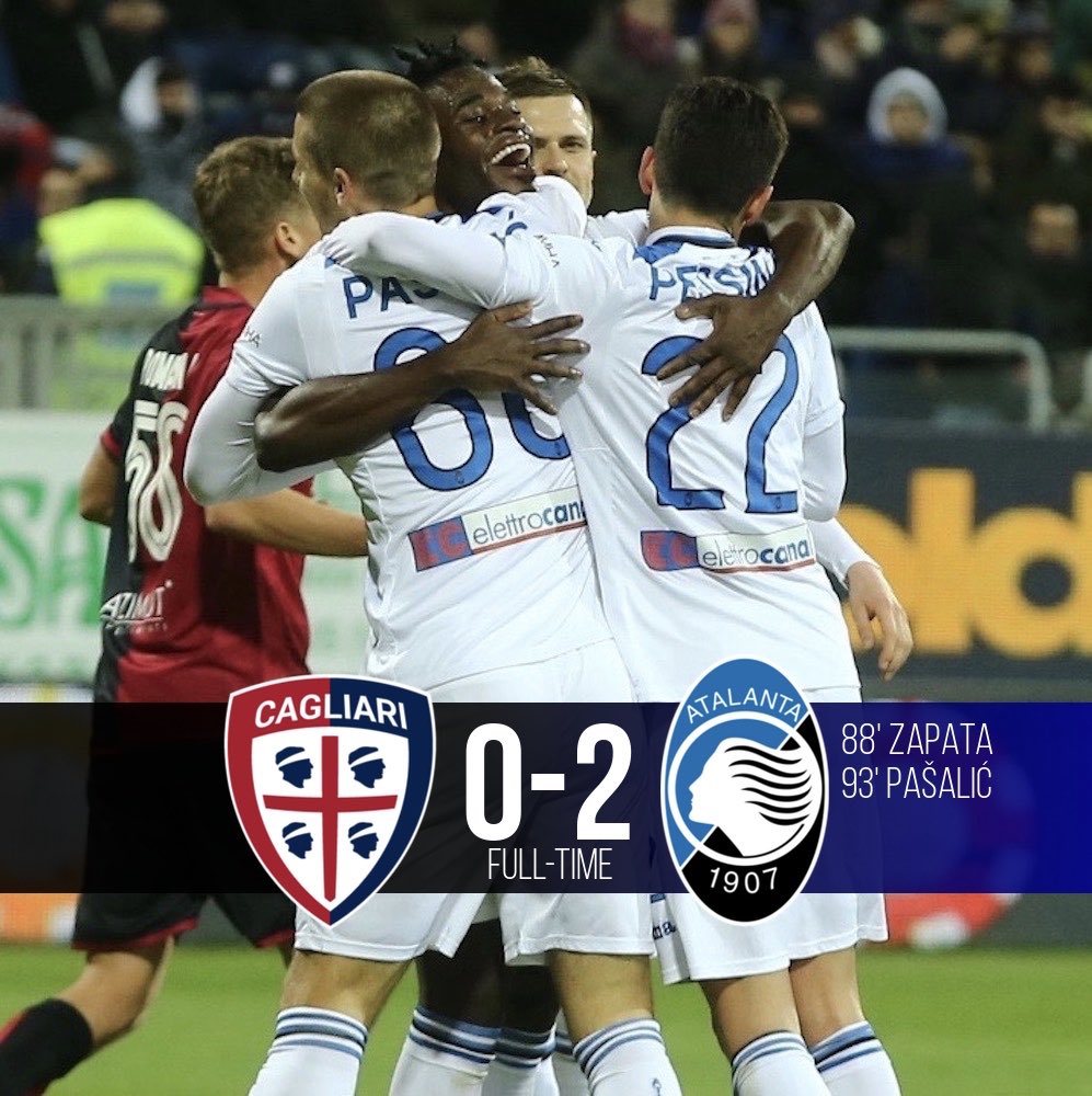#CagliariAtalanta 0-2
#FullTime
#CoppaItalia #GoAtalantaGo ⚫️🔵