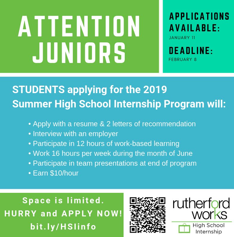 RutherfordWorks on Twitter "Reminder Our Summer High School
