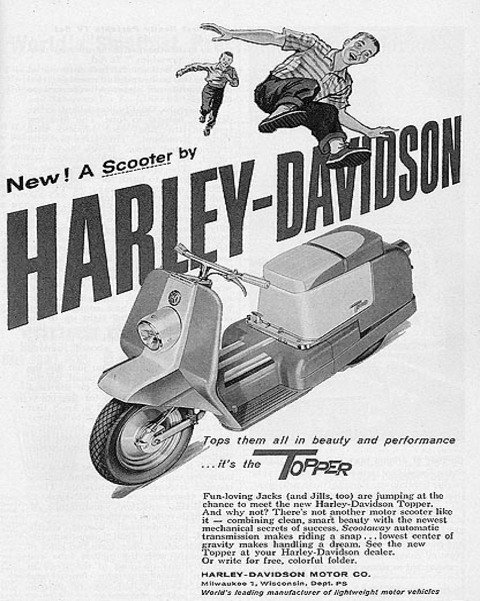 centofonte's tweet photo. @arquitect_viva Una pena que Harley Davidson vulgarice sus estandartes, y se olvide de su modelo de scooter Topper de los 60 a la hora de recuperarlo en formato eléctrico. https://t.co/r2EdthgYUl