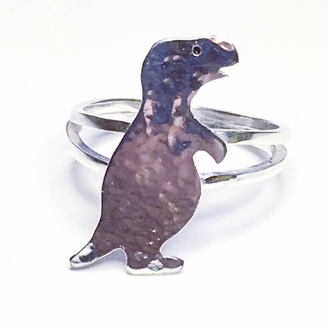 This guy makes an awesome ring! RAWR! Custom order- but you can order one of your very own for £70.
#Dinosaurs #trex #jewellerydesign #geekchic #cardiff #suzidoreydesign #rawrsome #silverjewellery