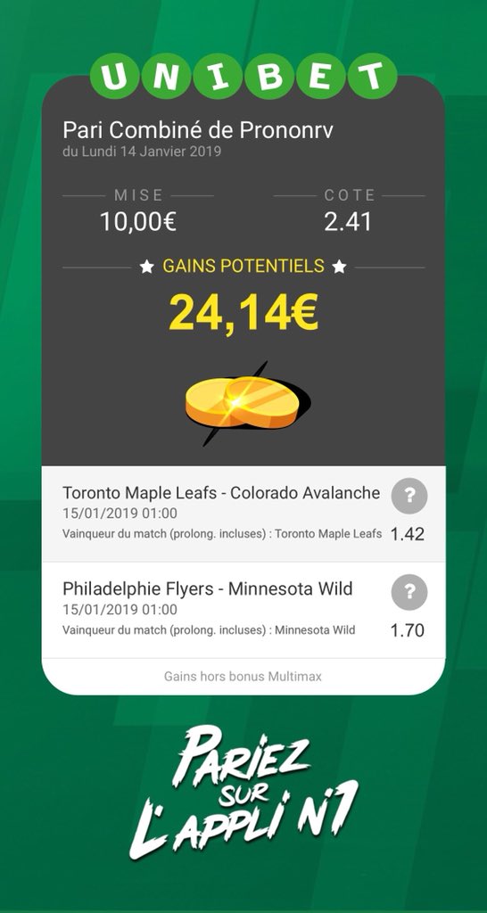 PronoNRV's tweet image. #JalousieNRVADA W/ @NevadaPronos 10-&amp;gt;20

🏒 Toronto OT
🏒 Minnesota OT 

Cote 2.41 jour 1.

❤️ si tu suis.