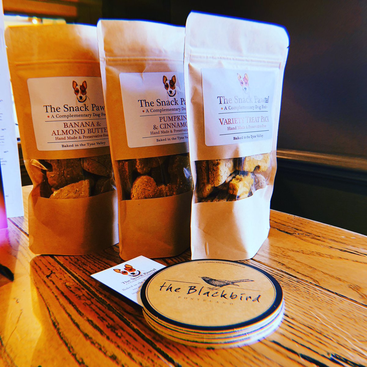 BlackbirdPontNe's tweet photo. We now have these lovely little dog treats from @thesnackpawtal 🐶❤️🍪 at the @blackbirdpontne 

#ponteland #pontelandvillage #theblackbirdne #blackbirdpontne #dogs #dogfriendly https://t.co/ZVCzmPOnPA