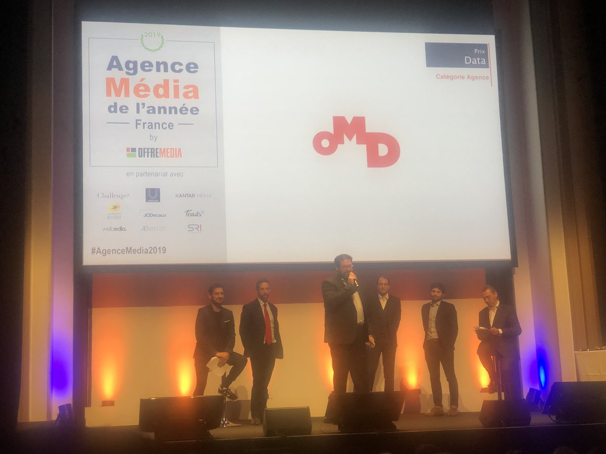 #AgenceMedia2019 well done #OMDfrance pour le prix data avec notre client Nissan, merci à nos équipes, merci à nos clients !!