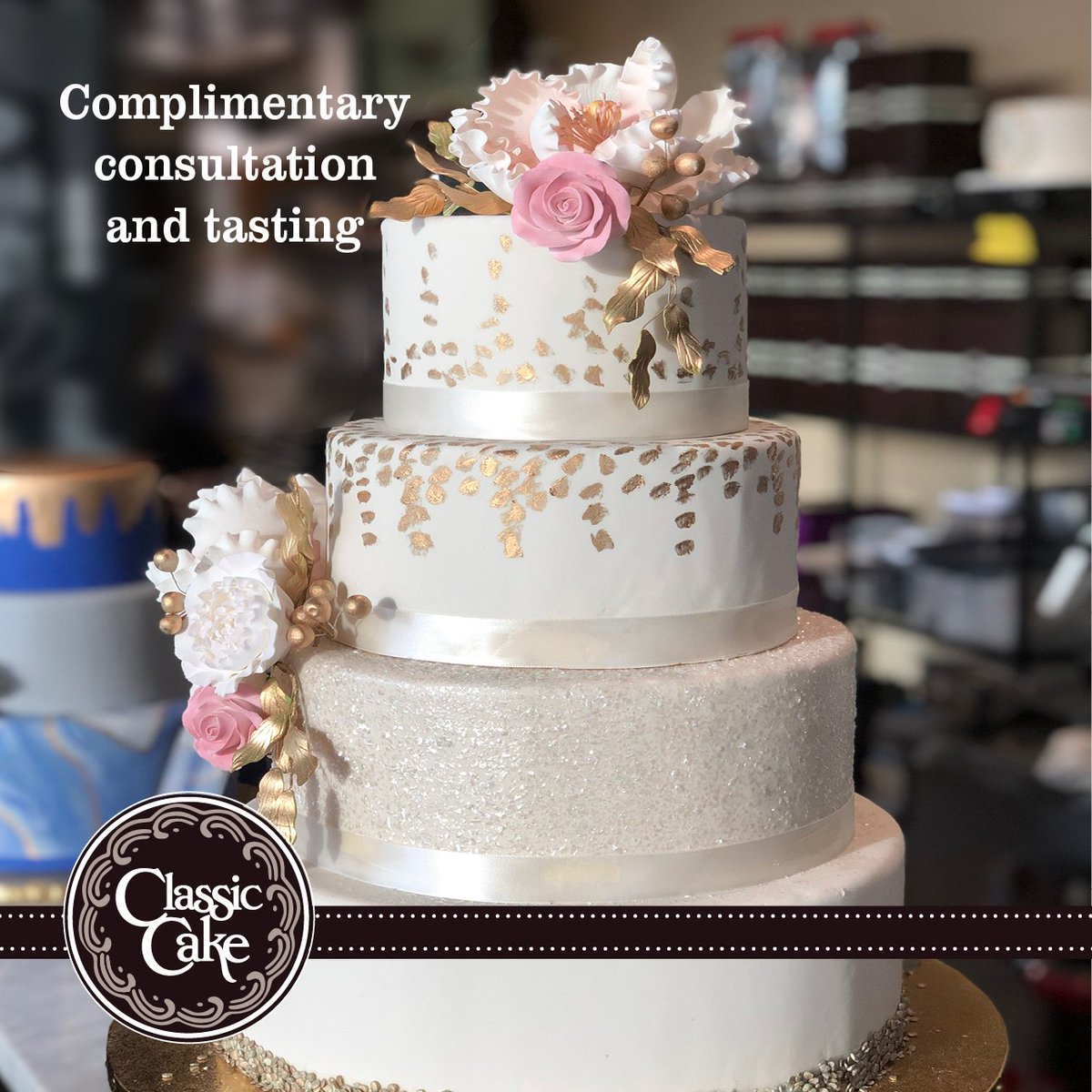 ClassicCake_New's tweet photo. Make an occasion even sweeter with Classic Cake custom designed cakes, desserts and confections ~ weddings, birthdays, showers and more. Schedule a complimentary consultation and tasting today. #weddingcake #customcake #specialoccasioncake https://t.co/PPRqMNe4Ln