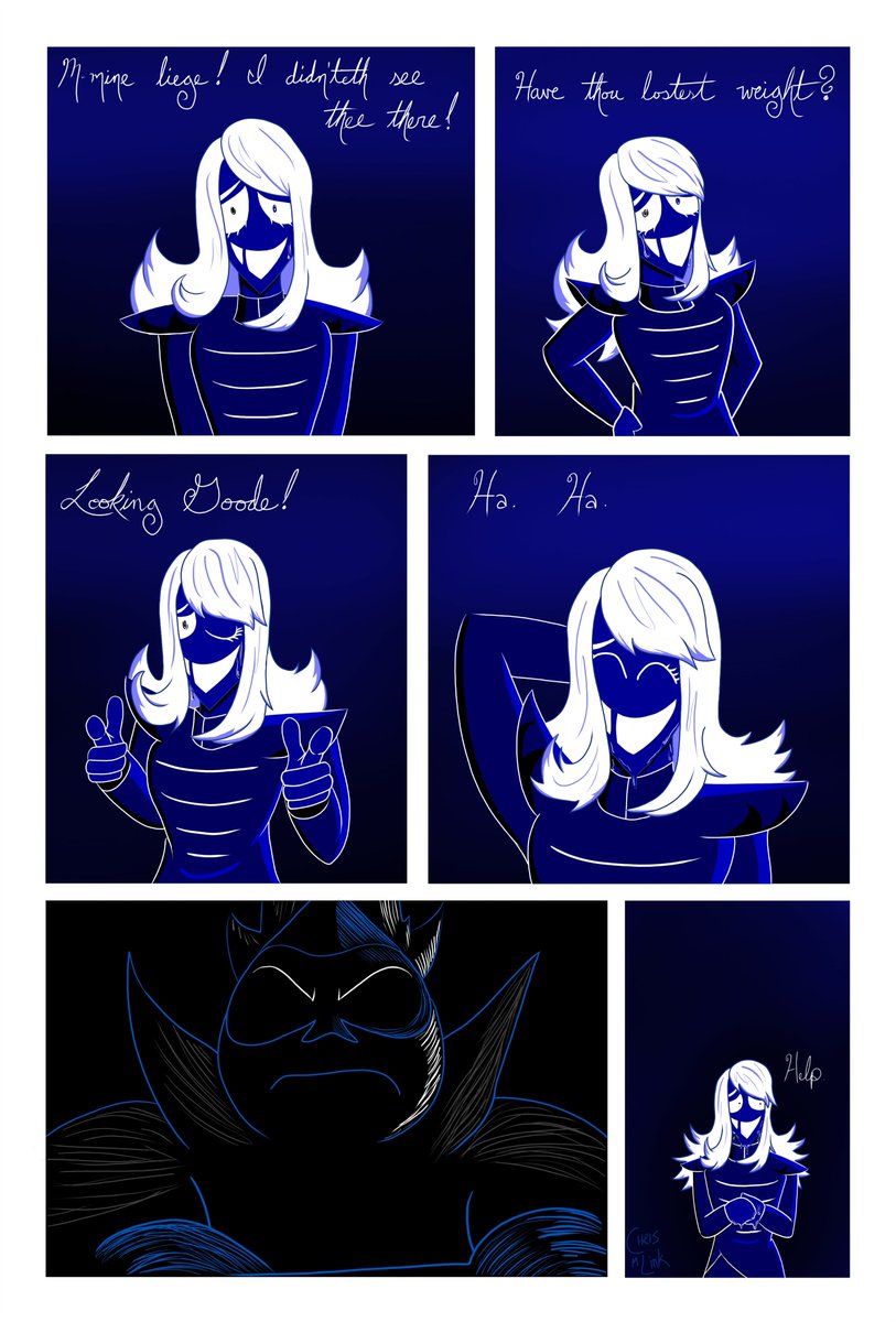 C_M_Link's tweet photo. New comic! #Deltarune #RouxlsKaard #Lancer #KingSpade #LesserDad #LesserDadComic https://t.co/U8T6NBq0K0