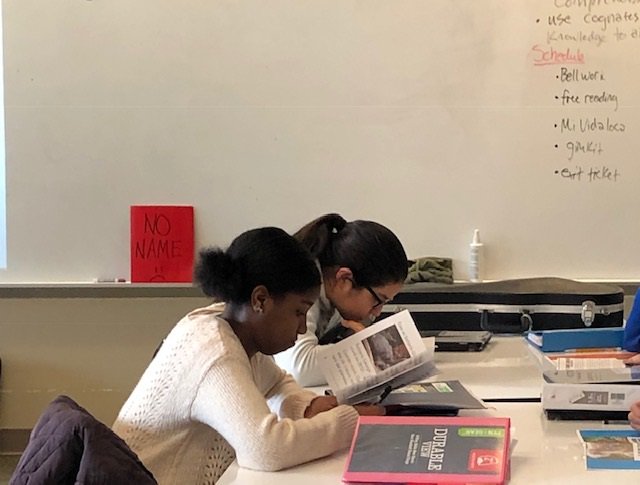 Students reading in Spanish! 
#WEareTheKey