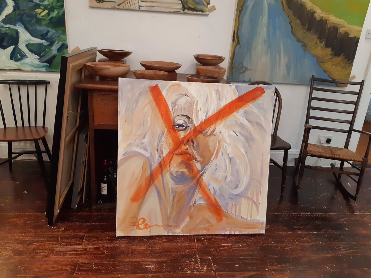 TopFloorArt's tweet photo. Ooh an early #ontheeasal - new work for the new year by @TopFloorArt ‘s #StephenMcClean - first glimpsed from the #Rejected series he is working on. Check it out at the Gallery Thurs-Sat and at @StGeorgesBEL this weekend. https://t.co/0swV9LylWQ