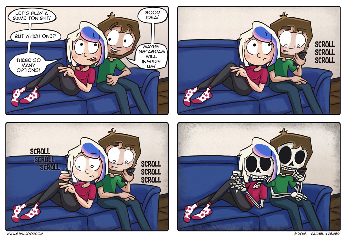 semicoop's tweet photo. Comic time! Don't forget to actually play some games - withstand the lure of infinite scrolling! 😉

Did you miss what we made for our $10 patrons? Check it out in our blog post! https://t.co/3BvXzqjCdO https://t.co/dGShB6zWoN