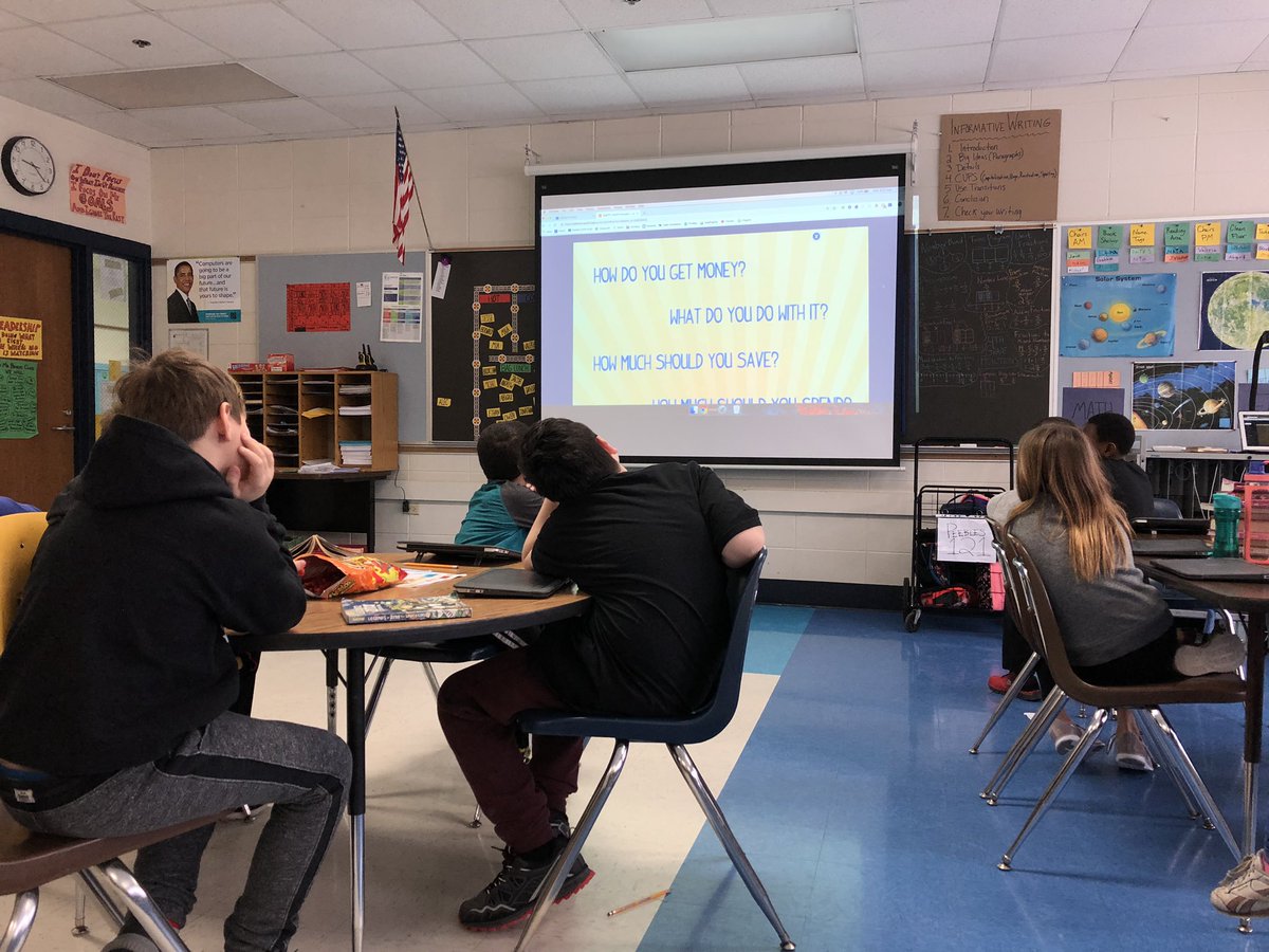 PeeblesForest's tweet photo. Never too early to discuss #FinancialLiteracy with students! Introduced Ss to @EVERFI and talked about saving, spending, responsible money choices, the difference between “needs” and “wants”, and short term + long term financial goals #62Learns https://t.co/vBU51Um4rP