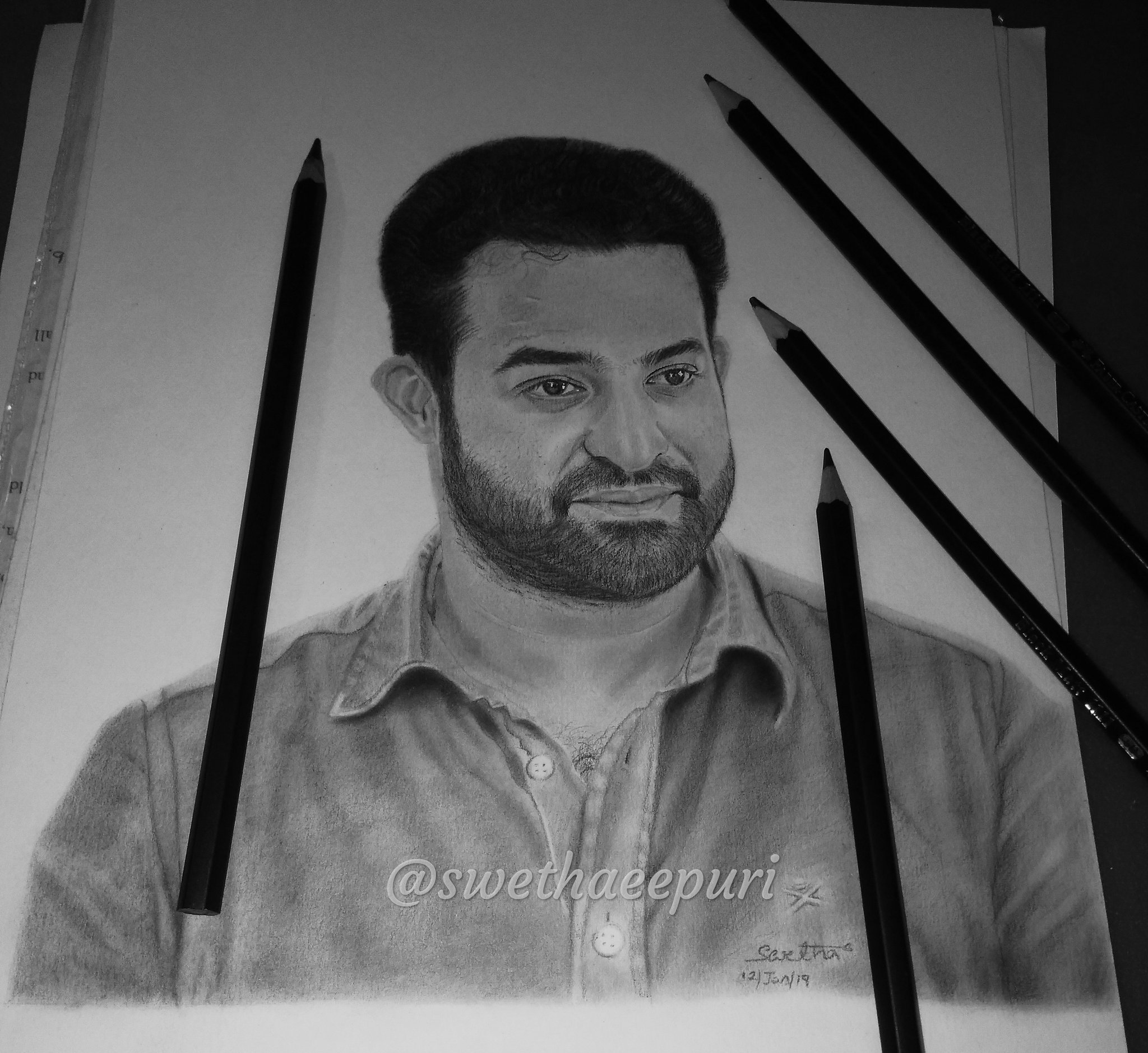 palluu_arts Pencil Drawing Of @jrntr ❤️ Childhood Tarak - Tarak 💕❤️  #JaiNTR #KomaramBheemNTR #SimhadriTrendOnJuly8th… | Instagram