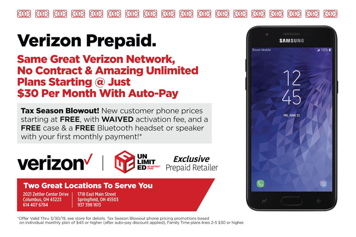 Verizon Prepaid By The Unlimited No Contract Store Vzwprepaid