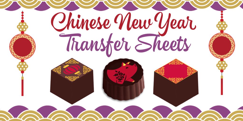 chefrubber's tweet photo. Chinese New Year is right around the corner & we can’t wait to celebrate and wish everyone good fortune with these New Transfer Sheet designs. Find them here: https://t.co/s9Mb8wbLJC
#chocolate #chocolatier #transfersheets #chinesenewyear #chefrubber #pastrychef https://t.co/ok8CYMG1Dx