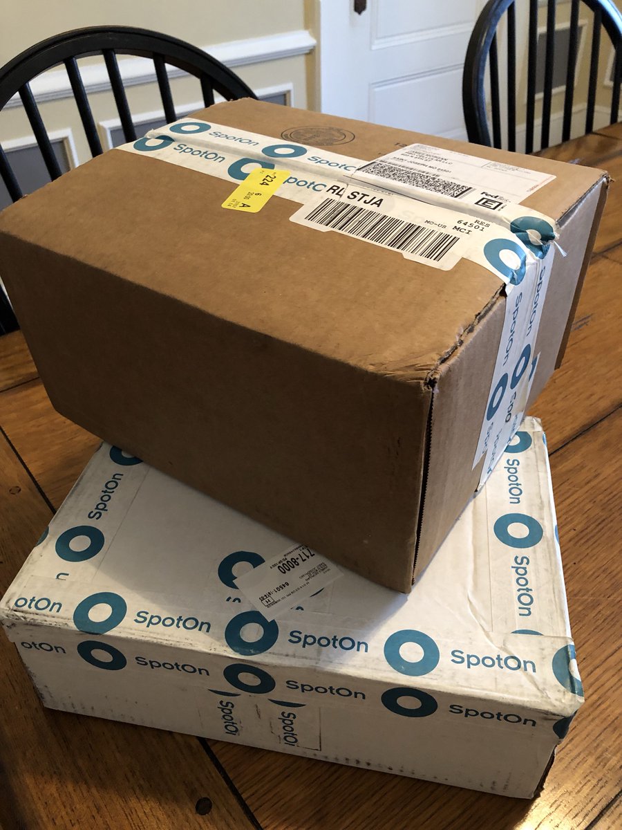 spoton_kc's tweet photo. More boxes from SpotOn arrived today which means more installs! If you’re a small to medium-sized business in St. Joseph, Missouri, contact us to find out how we can help you grow your business. #stjoe #stjoemo #saintjoseph #stjoseph #spoton #spotonkc #morethanpaymentprocessing https://t.co/aWBeKhJaA4