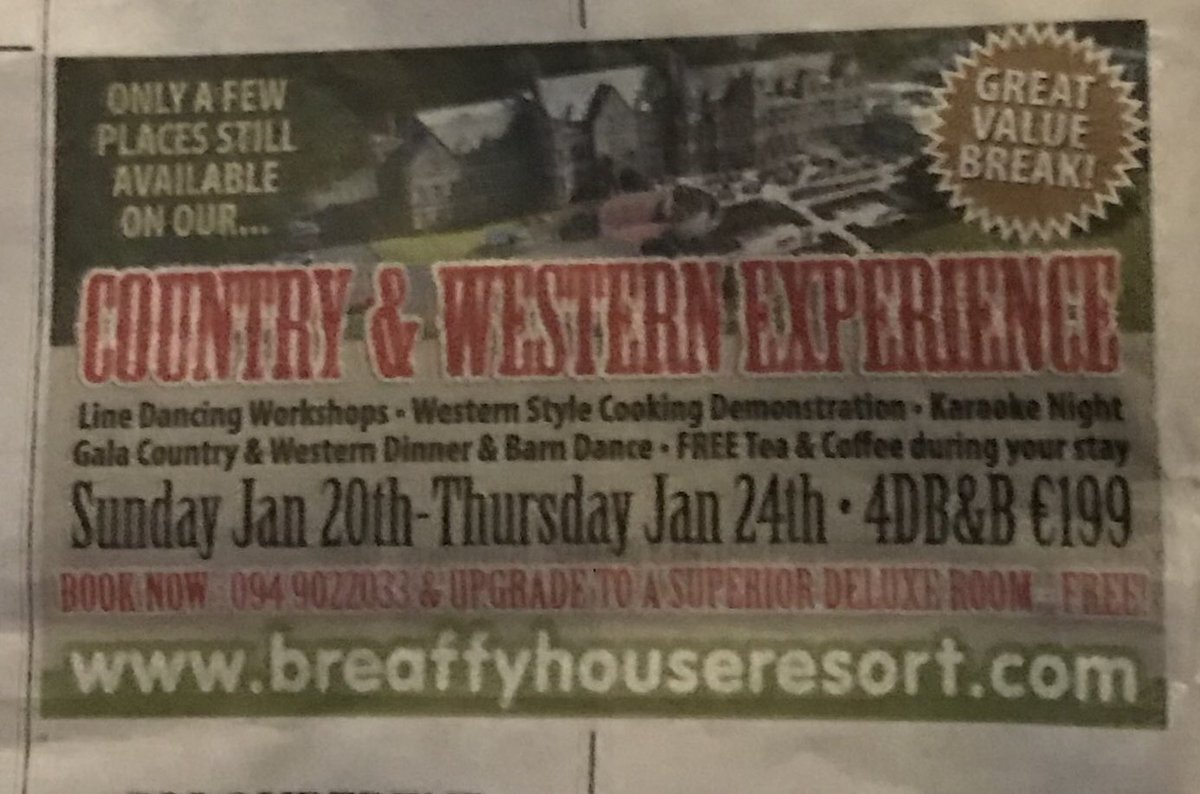 Last few places still available call 094 9022033