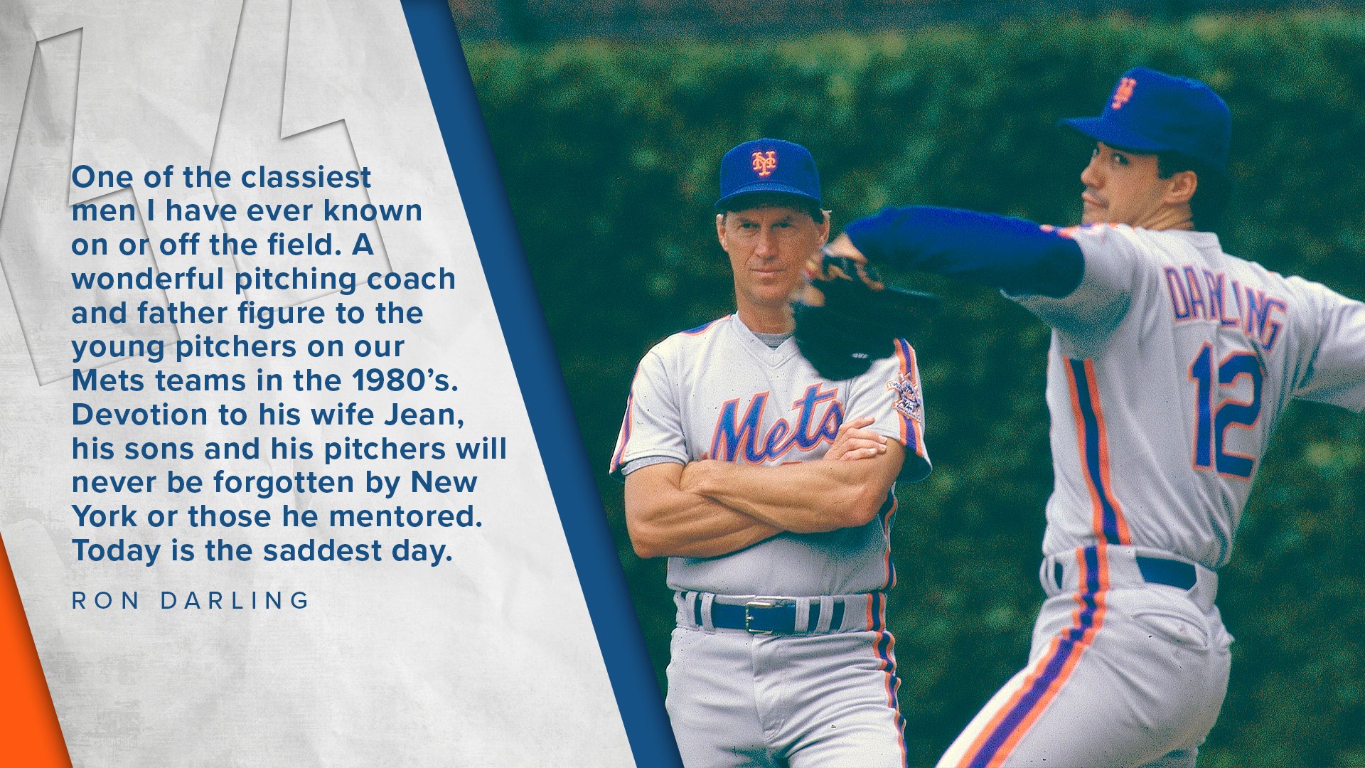 New York Mets on X: Statements from @DocGooden16 and Ron Darling on the  passing of Mel Stottlemyre. #Mets  / X