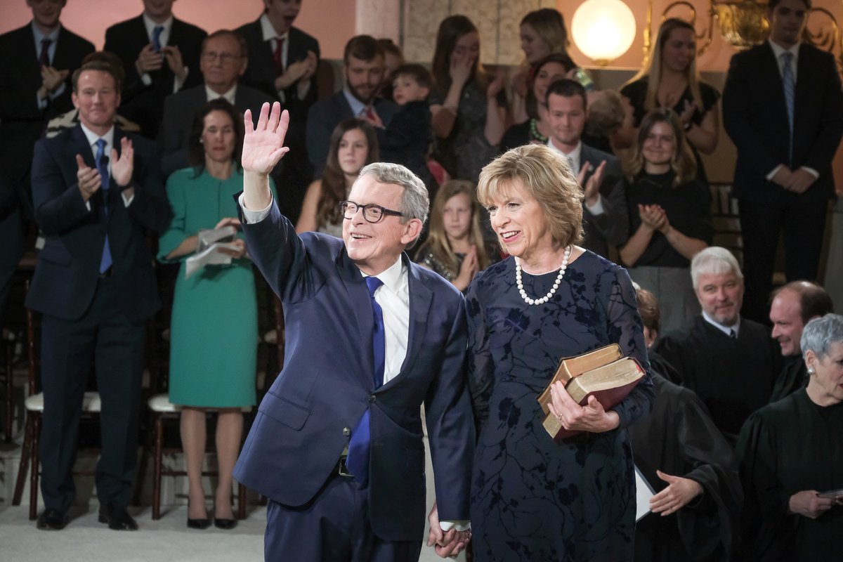 GovMikeDeWine's tweet photo. Everyone – no matter where they were born or who their parents are – deserves the chance to succeed, to get a good-paying job, to raise a family comfortably, and to be secure in their future. #OhioInaugural https://t.co/snj2Y5m9sZ