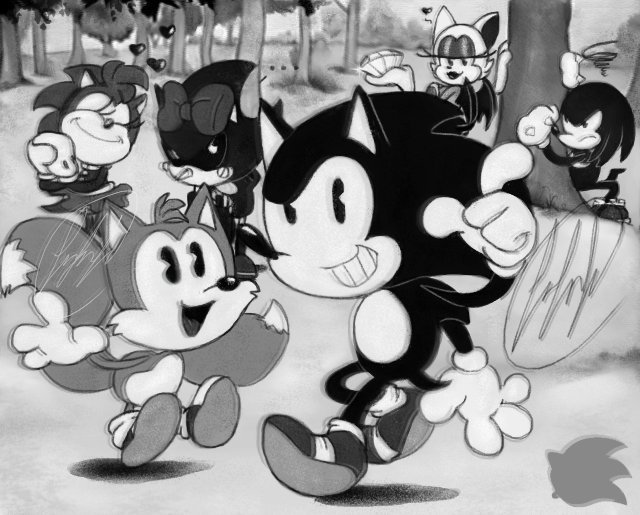 The #FanArt of #Sonic ??

"1930's Style"

Artist: Fnafmangl (DeviantArt) 