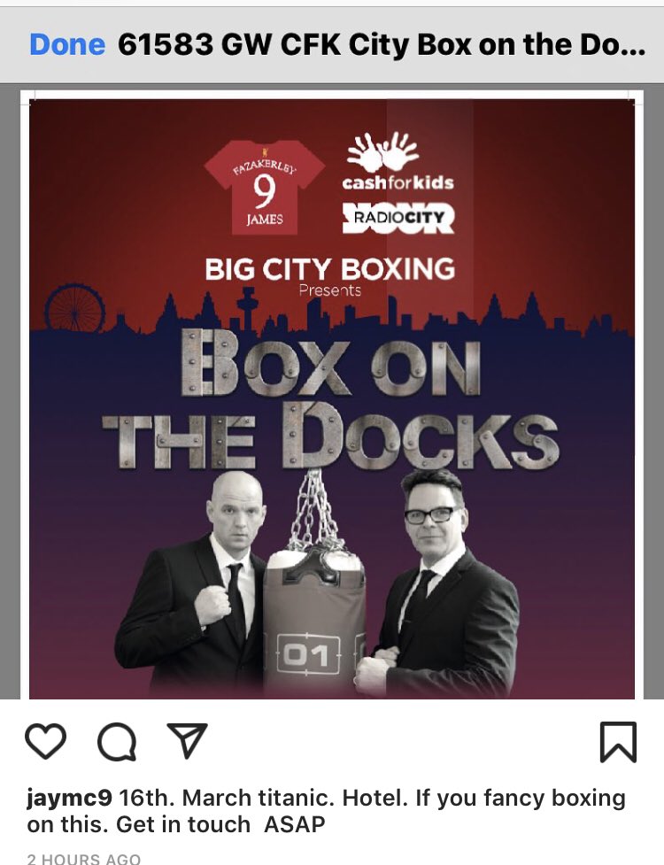 fazakerley_9's tweet photo. It’s back.   @cfkradiocity @rossie7dj @derrymathews23 @graeme74dj @clairesimmo @TitanicHotelLiv @RumWarehouseLIV #getintouchfortickets. Or if you want to box. On show. https://t.co/RnV2loT12c