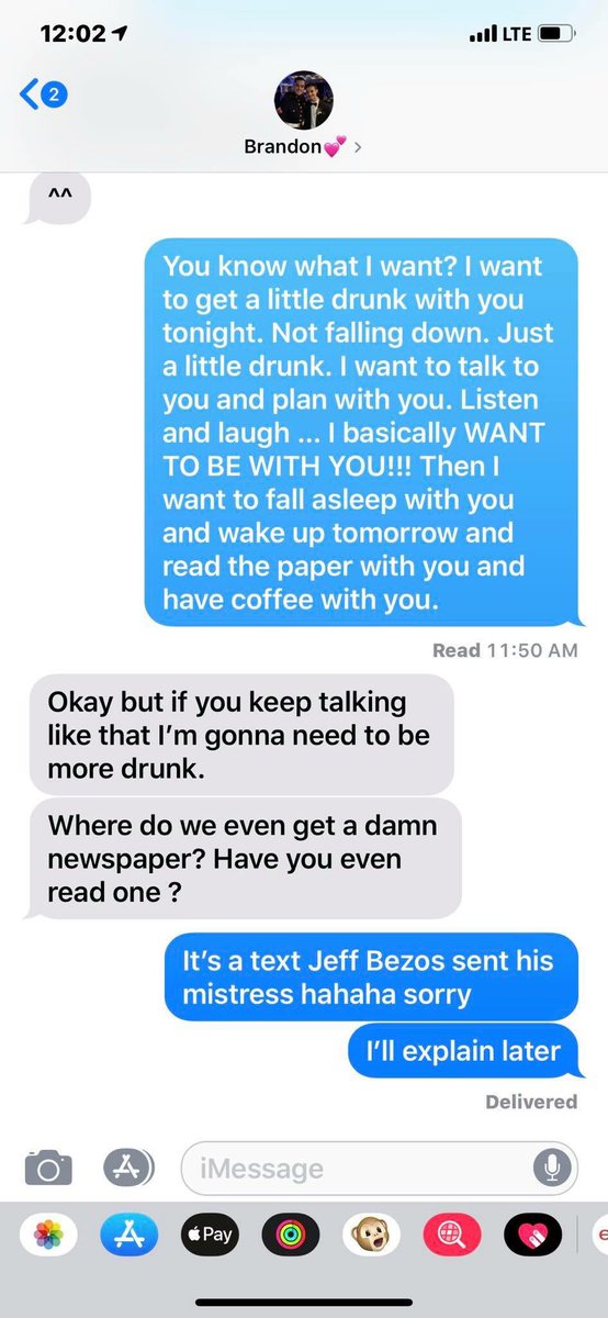 TheToast's tweet photo. The #BezosChallenge is on and popping. What would your significant other say if you texted them these semi-sweet nothings? https://t.co/IHvPdcCxM7