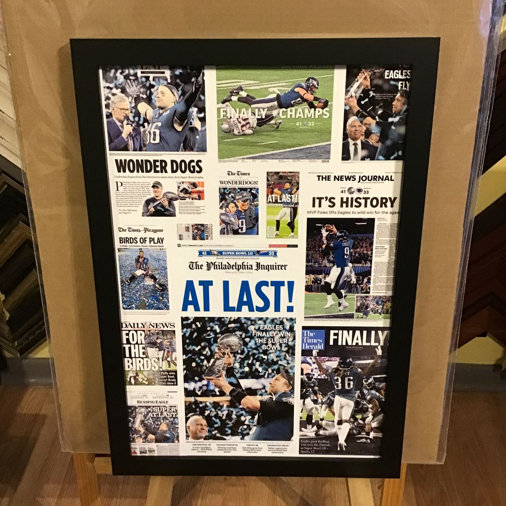 Trying to thing of gift ideas for your significant other for Valentine’s day? How about some framed sports memorabilia from their favorite team? It’s sure to be a winner! 
#Eagles #eaglessuperbowl 
#customframeshop #customframing #customframes #fellspoint #framing 
#theframeroom