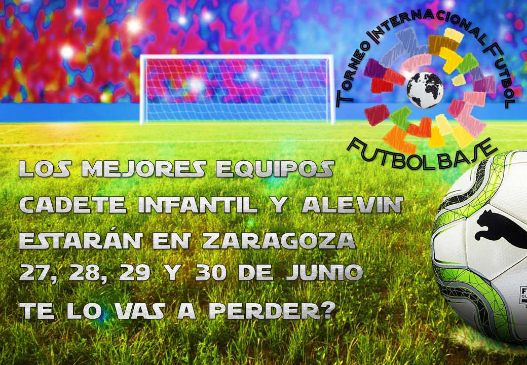 Y lo prometido es deuda!!
Aquí tenéis los torneo que vamos a disputar en Zaragoza este año!!
4 torneos en los que tendremos fútbol en estado puro!!