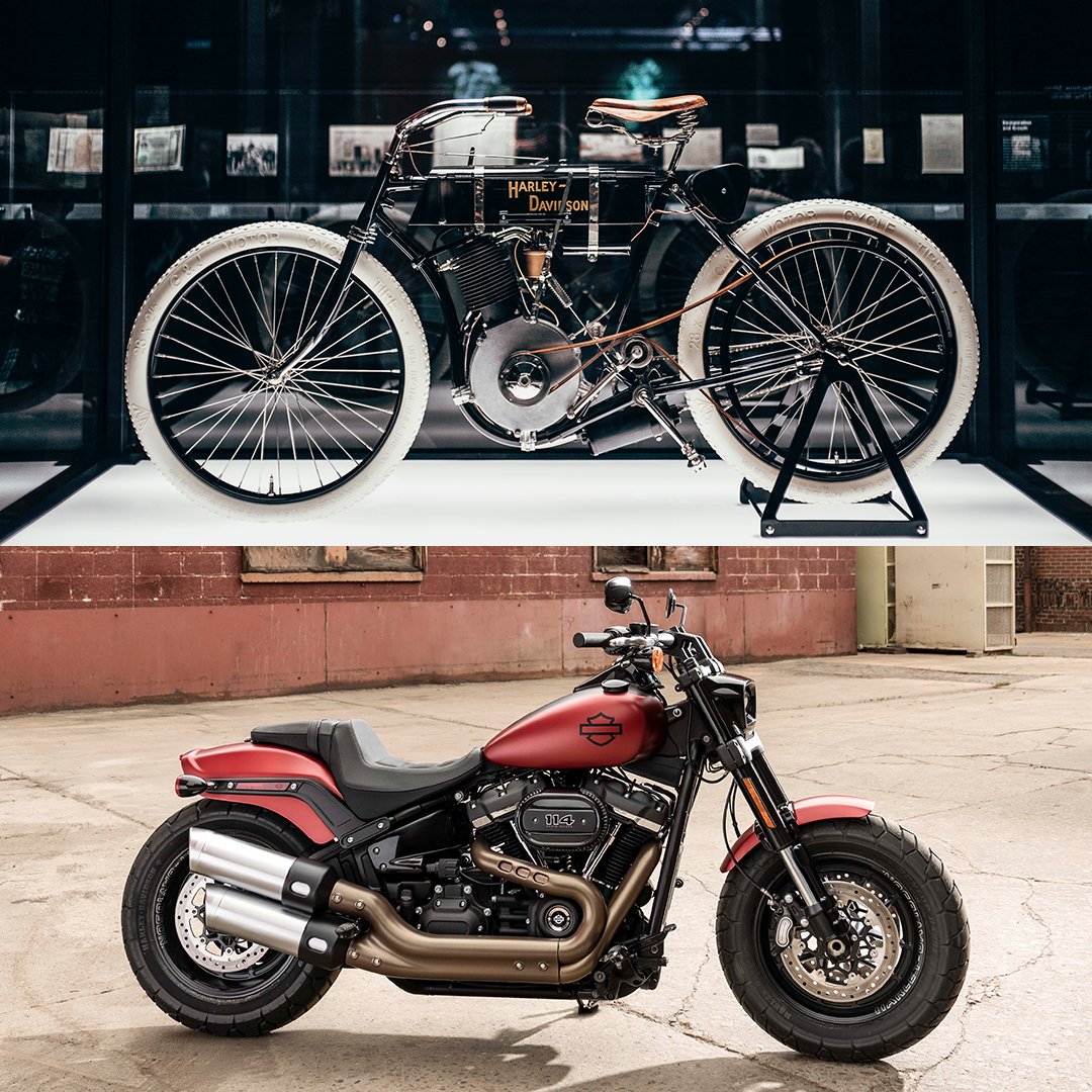 Forget #10YearChallenge - Harley in 1903 vs Harley in 2019. We think we've aged very well.