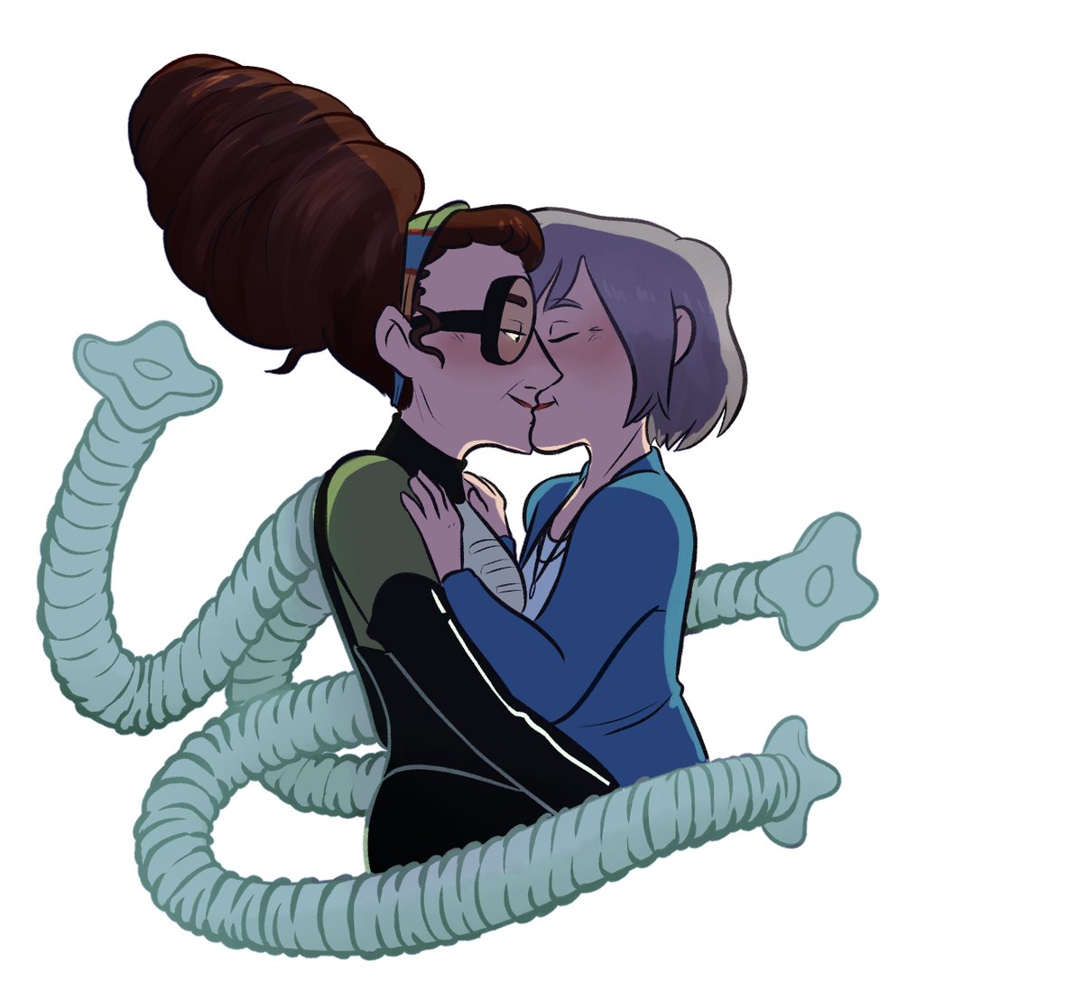 pocketspa's tweet photo. last week @RowanGayle commissioned me LivMay so I could go see #Spiderverse again. Thank you friend for letting me TRULY live my best life. 💚💙 https://t.co/BBtmCPwrmF