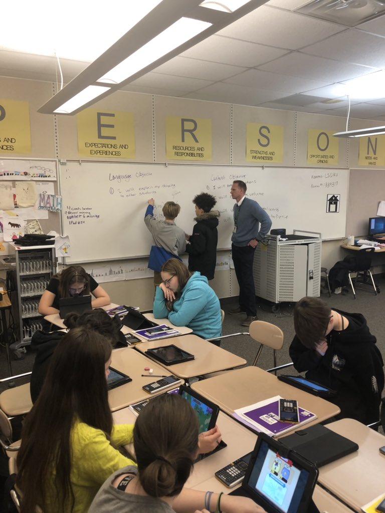 ReidNewey's tweet photo. Mr. Davis teaching students in multiple domains through great teaching with a blend to it #blendedlearningdoneright ! Dr. Poll got in on learning math! Exceptional teaching and school leadership. Great things happening at North Davis Junior High! https://t.co/T3SDQ2ofbm