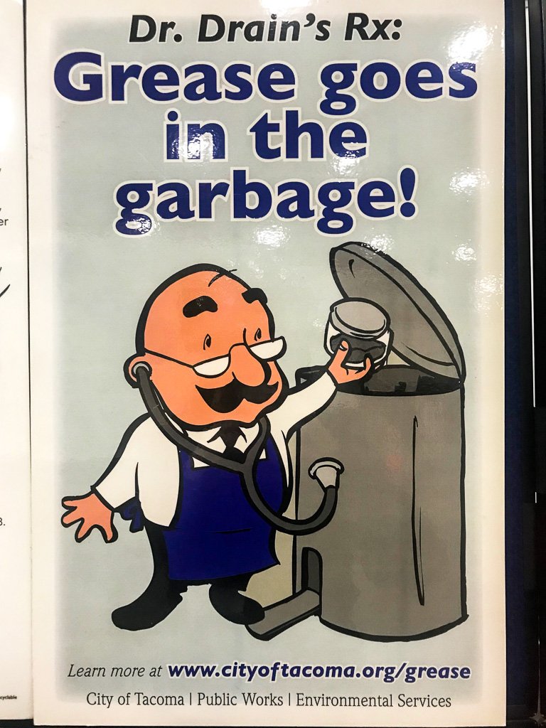 DrainProInc's tweet image. Happy Monday! Just a friendly reminder that grease is not good for your septic system. If you have leftover grease, the best way to dispose of it is to let is cool down or solidify and then put it in the garbage. #nogrease #healthyseptic #garbage