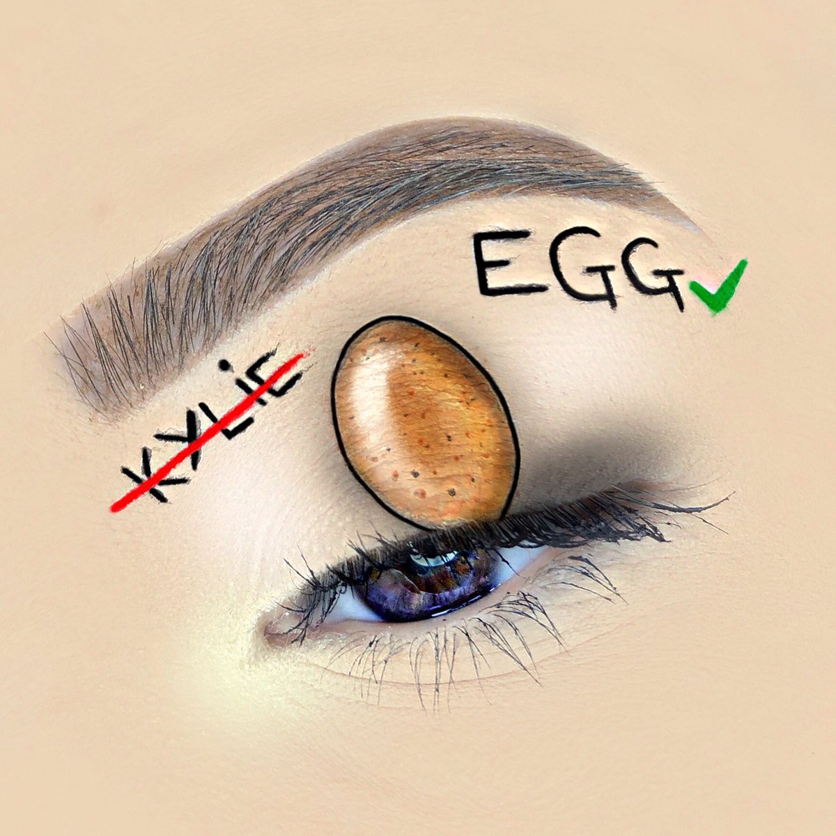 @JeffreeStar weirdo&drug lord worked PERFECT for the #EggGang Hii how are ya? #Egg #eggmakeupchallenge #makeupchallenge #JeffreeStarCosmetics