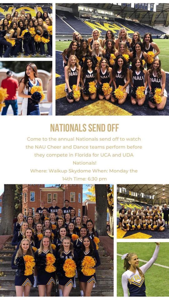 Today is the day!! Come to the NAU Skydome at 6:30 to watch Cheer and Dance perform their Nationals Routines #goJACKS