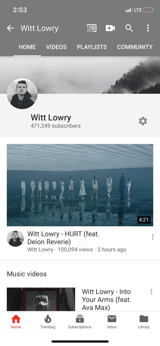WittLowry's tweet photo. Over 100,000 views on YouTube so far in 3 hours! That’s insane, you all are incredible! Let’s keep climbing, keep sharing, and spreading the music! Thank you, thank you, thank you!! #TEAMWITT https://t.co/6dgX0mzPc9