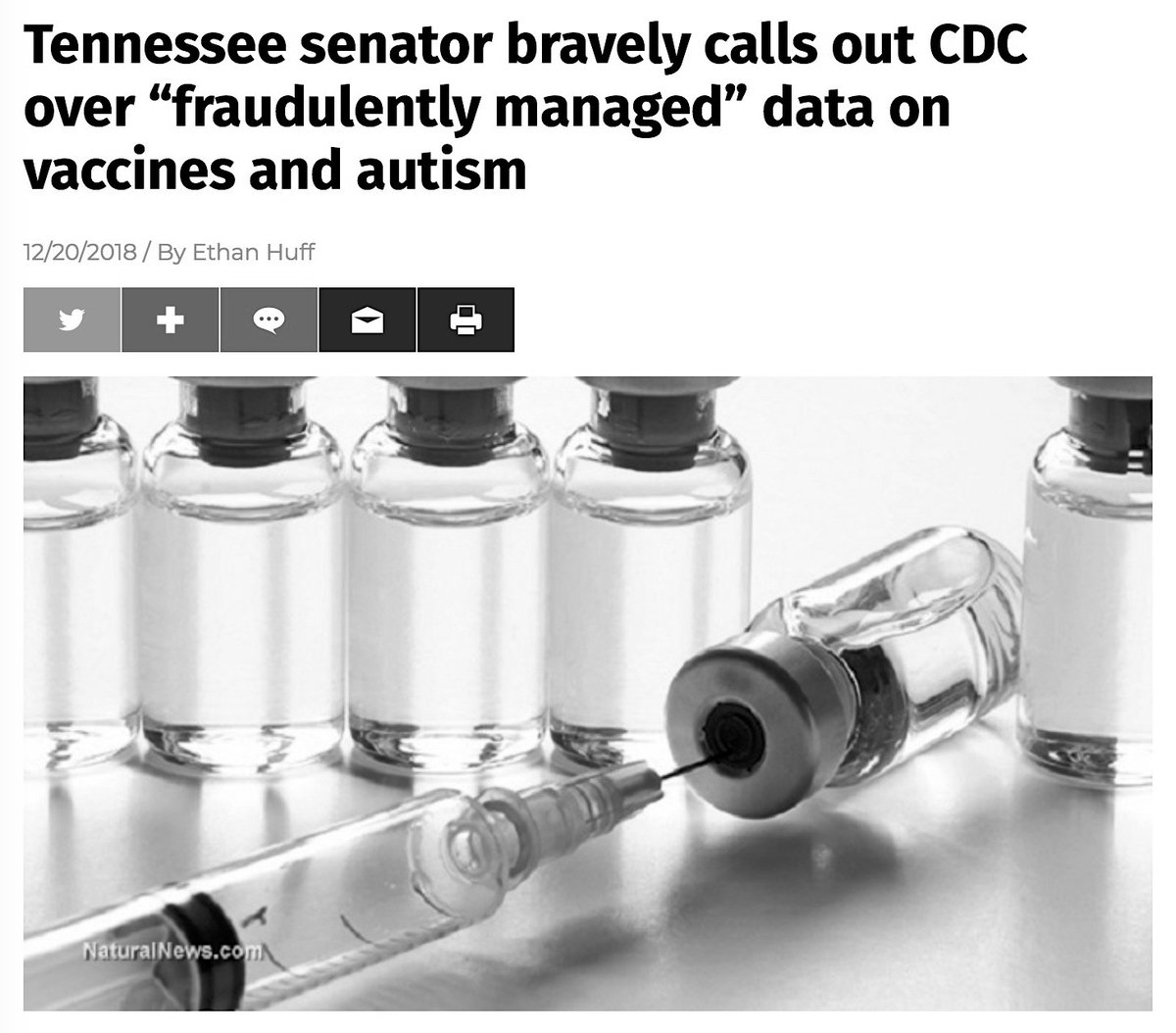 The CDC Gets Away With Crimes Against Humanity, Shielded By Corrupt Representatives, Corrupt Administrations, And Receiving Kickbacks In Exchange For Silence.Tennessee Sen. Mark Green Calls Out The CDC.December 20, 2018 https://www.autismtruthnews.com/2018-12-20-tennessee-senator-calls-out-cdc-fraud.html #QAnon  #Vaccine  #Autism  @potus