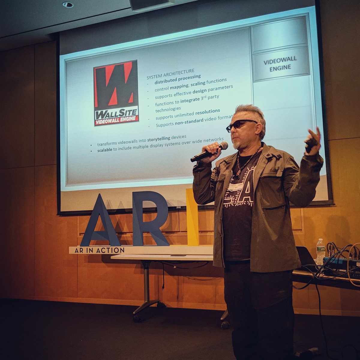 holonyne's tweet photo. Talking #WALLSITE and #VIRTULARIUM at #MITMEDIALAB today. AR in Action conference... 
#ARinAction https://t.co/SJeERIyEMl